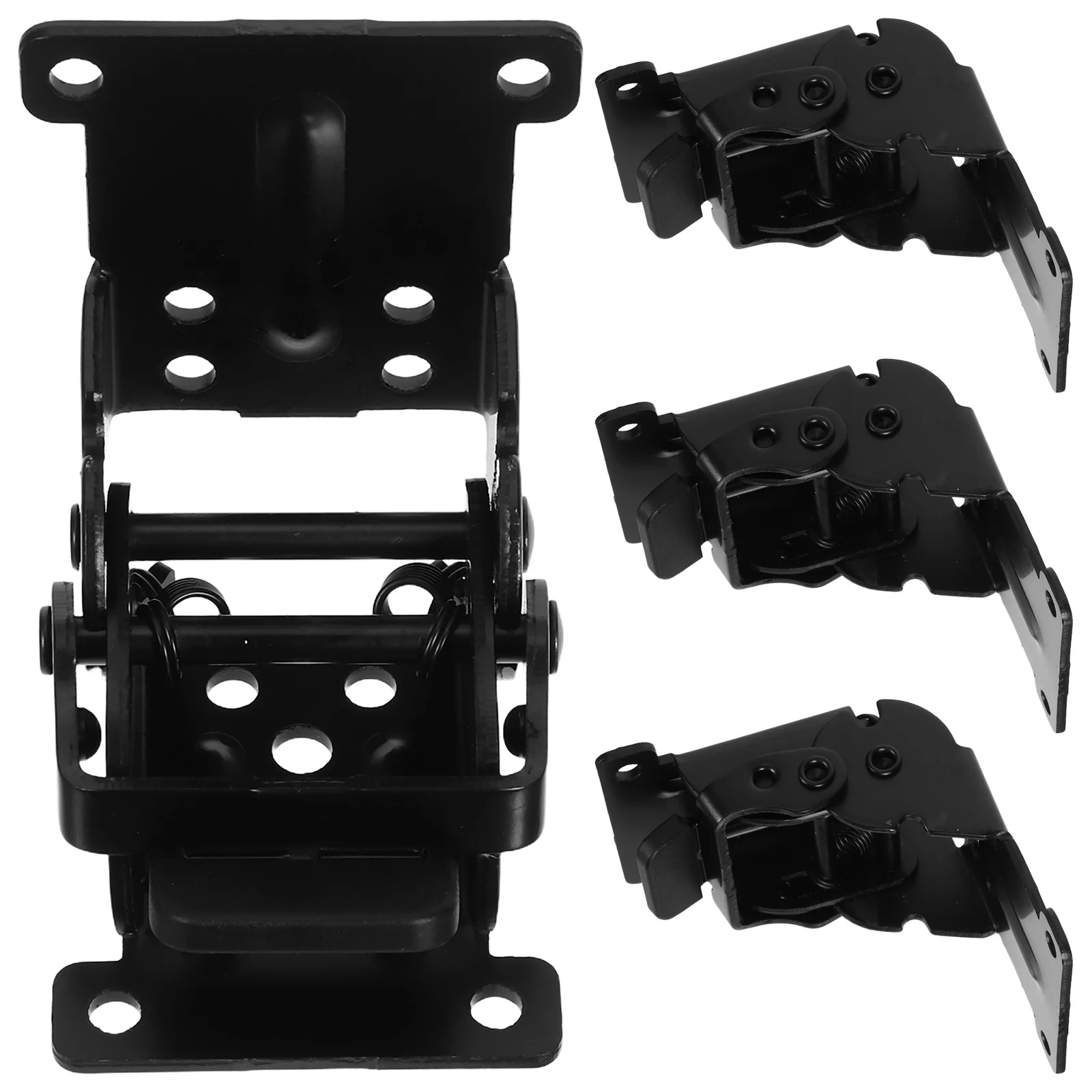 

4Pcs Folding Self Locking Hinges Black Heavy Duty Folding Furniture Brackets for Table Workbench Cabinet Foldable Corner Support