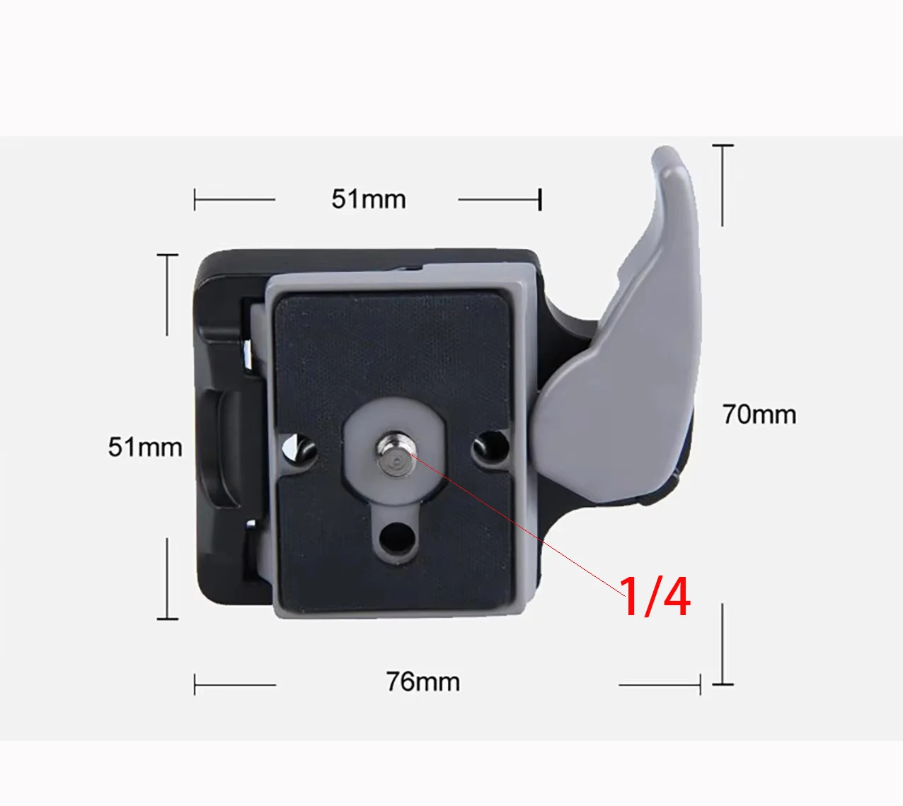 

Black Camera 323 Quick Release Plate w/ Adapter (200PL-14) set for tripod camera, 1/4 camera plate with clamp, 1/4-20 plate