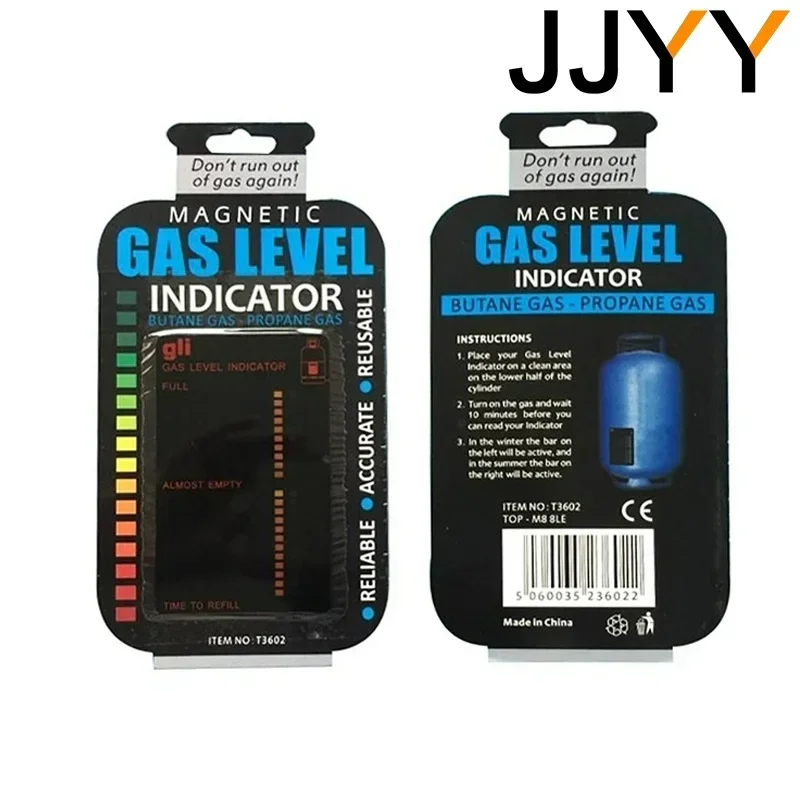 Magnetic Gas Level Indicator Gauge Propane Tank LPG Butane Cylinder BBQ Grill Gas Bottle Monitor Reusable Crystal Thermometer