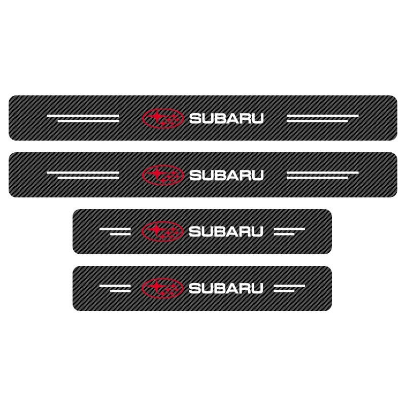4 قطعة لوحة باب السيارة ألياف الكربون عتبة حامي ملصق لسوبارو امبريزا ليجاسي WRX STI XV WRC فورستر Crosstrek Outback #2