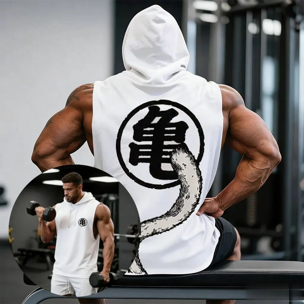 2026 Dragon Ball Anime Gym Vest Man Tank Top Oversize Casual Hoodie Sleeveless T Shirt Streetwear Graphic Tee Summer Y2k Clothes