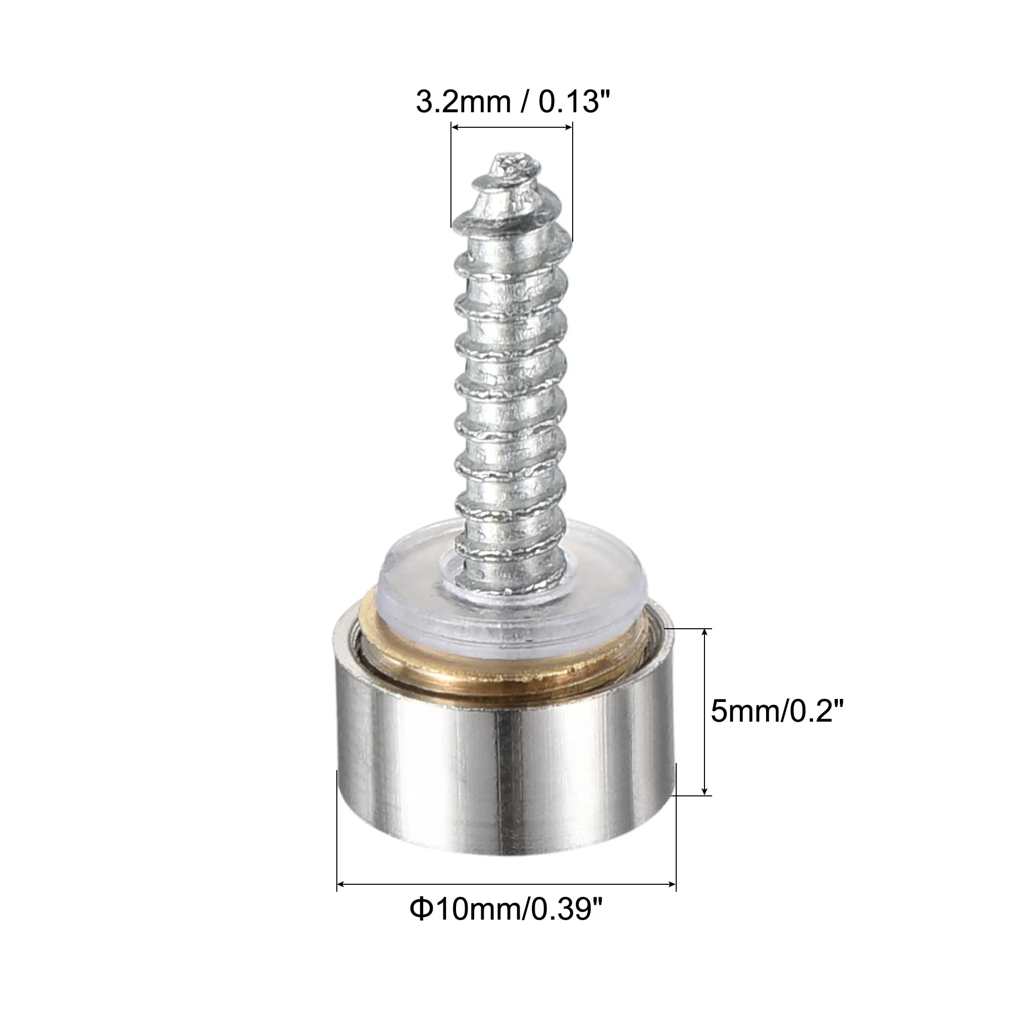 Uxcell 12pcs Mirror Screws, Decorative Cap Fasteners Cover Nails, Wire Drawing, 304 Stainless Steel