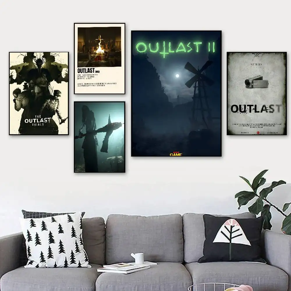 الكلاسيكية لعبة الرعب O-Outlast شعبية المشارك قماش اللوحة المشارك مع يطبع غرفة نوم المنزل غرفة المعيشة الديكور هدية