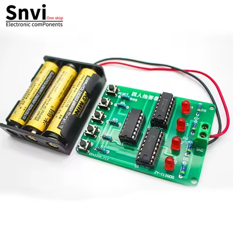 4-Player Quiz Buzzer Kit, 4-Person Digital Circuit JK Flip-Flop product image