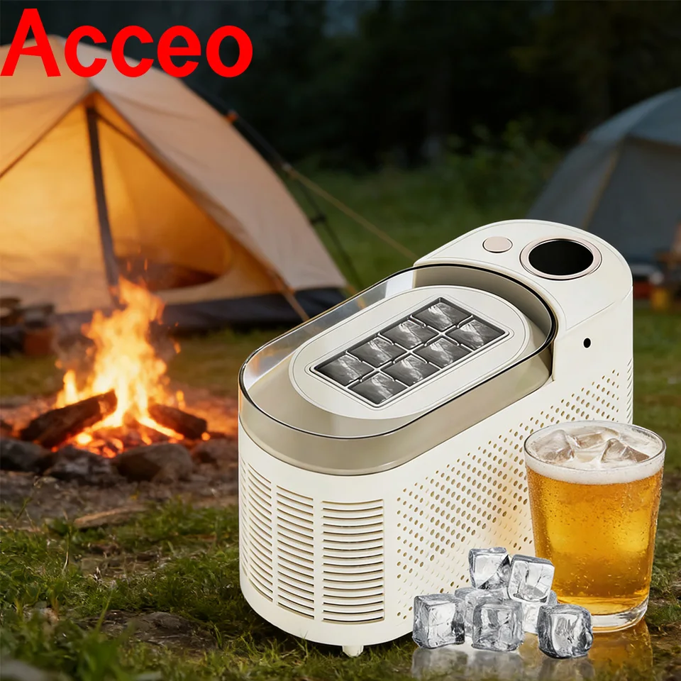 Mini Small Ice Maker 8 Ice Cubes Ready 15 MIN DIY Ice Making 12V/220V Car Cube Ice Automatic Ice Making Box For Car Home Camping