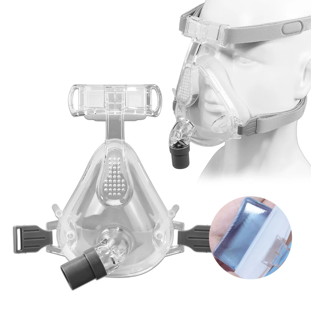 Nasal CPAP Mask with Headgear and Tube Silicon Gel Cushions for Auto CPAP Bipap Machine Sleep Apnea Anti Snoring CPAP Nasal Mask