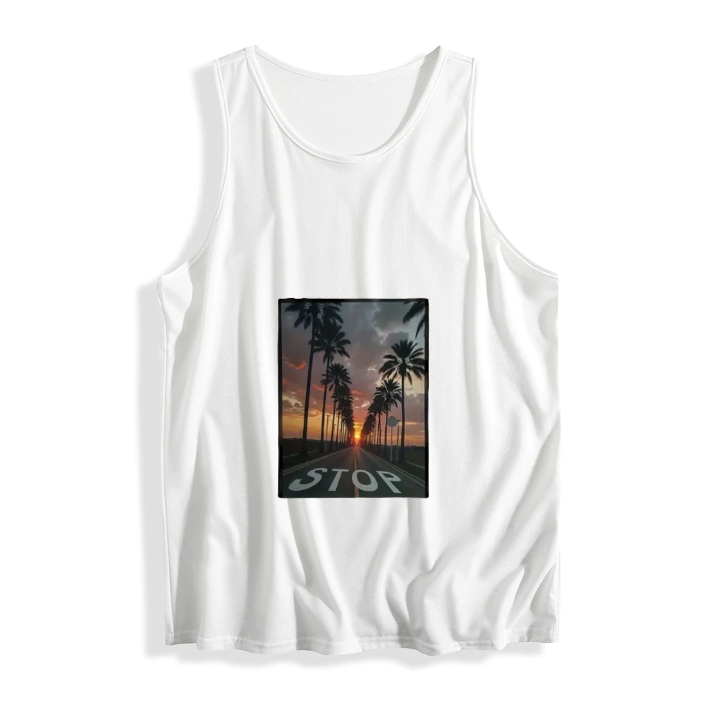 Women's Summer Tank Top Vest Tank Top Women's Sleeveless Shirt Gym Clothing Man Workout Tops With Road Picture Graphic