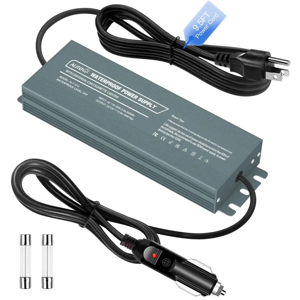 GMG Grill Waterproof 12V Power Supply Adapter DC Converter 13ft Cord Compatible with Green Mountain Grill P-1001 Davy Crockett