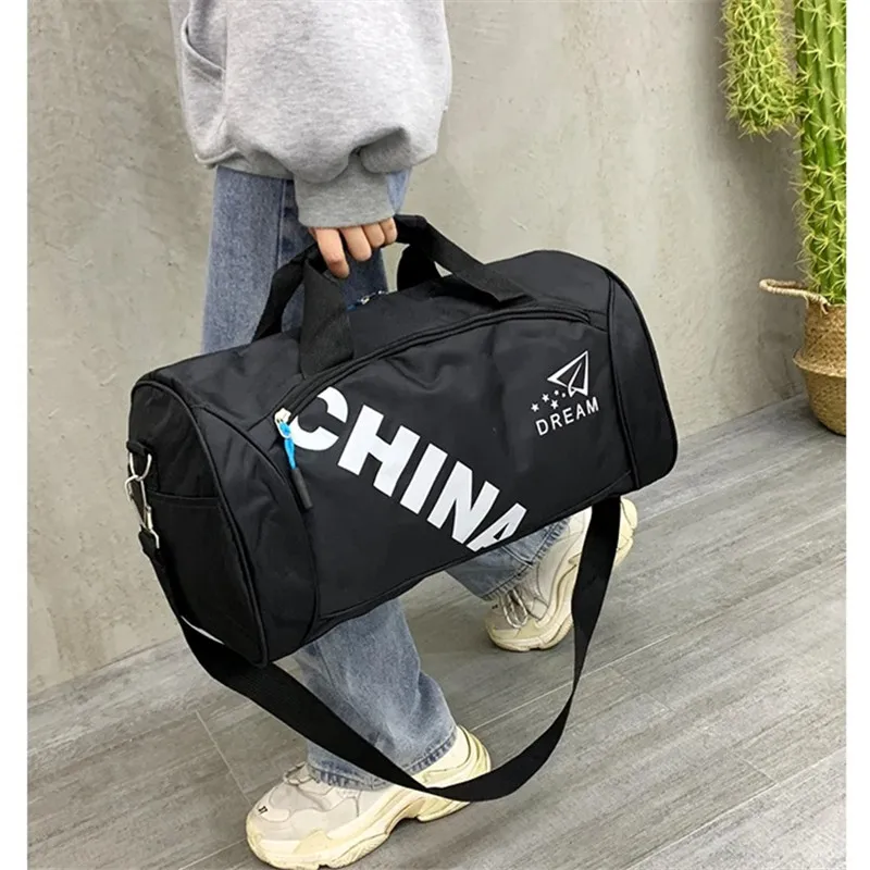 Waterproof Gym Bags Dry Wet Separate Swimming Fitness Sport Bag Unisex Outdoor Wenkend Travel Shoulder Bag Letter print Yoga bag