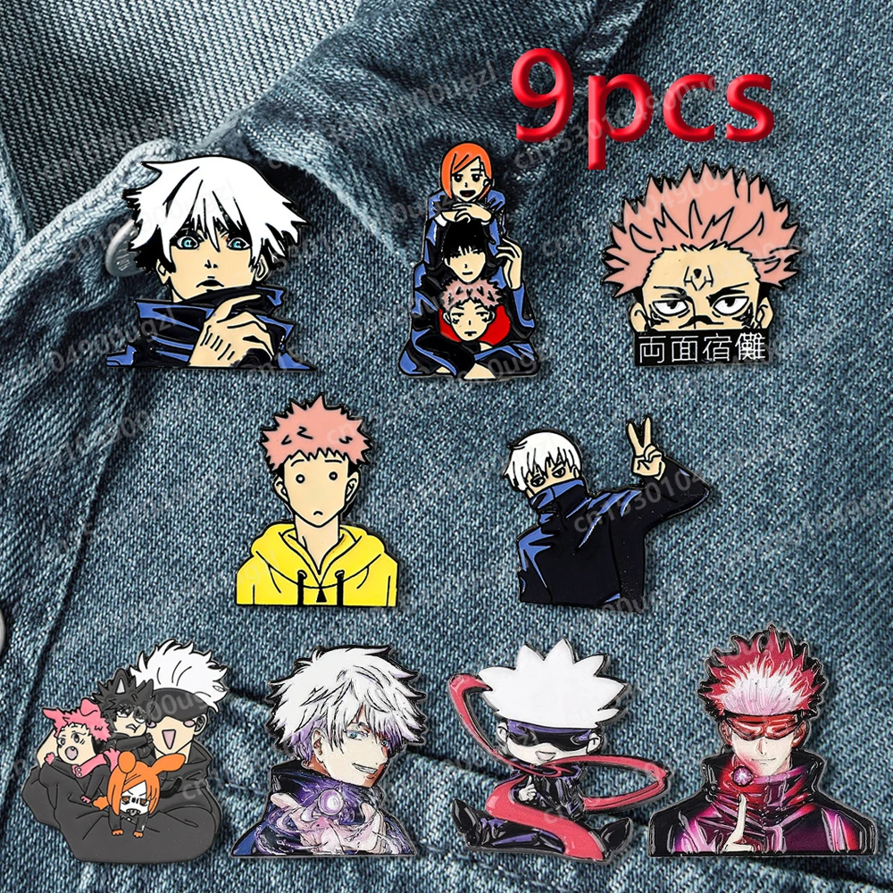 

Jujutsu Kaisen Anime Cartoon Brooch Cute Lapel Pin Fashion Metal Enamel Badge Jewelry Backpack Accessories Boys Girl Gifts