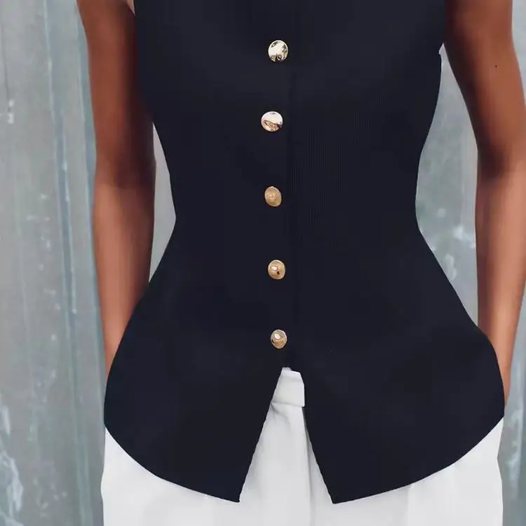 عارضة الذهب زر ديكور شقة إبرة سترة جديد وصول الربيع المرأة Faion الشارع Sle قطعة واحدة العادية طول لون نقي