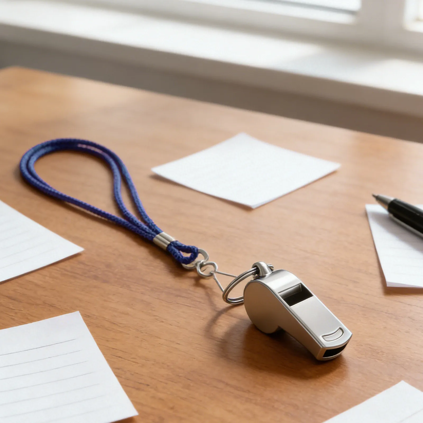 

20 шт. шнурков для свистков с прочным зажимом из нержавеющей стали, быстросъемный шейный ремешок для футбольных судей и учителей