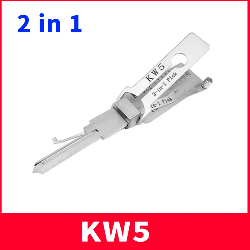 2 In 1 Decoder KW5 Precision Pick O-Ring Set for Repairing Locks Decoding 6 Pin Keyway Door Stainless Steel Hand Tool Kit