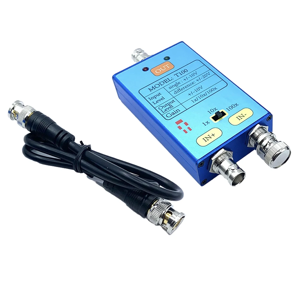 

T100 1X/10X/100X Oscilloscope Differential Probe 10M Bandwidth To Amplify Signal 4.5 X 2 X 0.8 Inches Tool Accessories