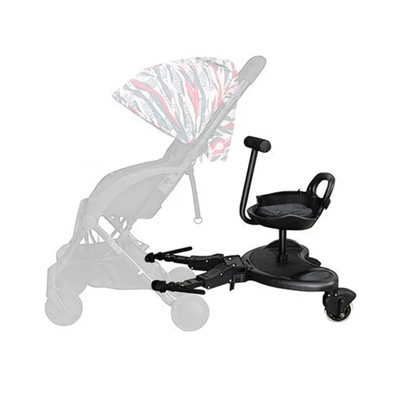 Child Standing Plate with Seat Baby Strollers Pedal Adapter Kid Standing Plate with Seat Pushchair Step Board Accessories