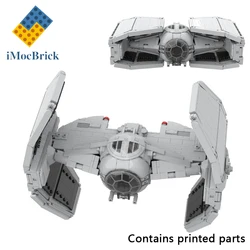 935 Pcs Mocs Sets Star Movie Spaceship Model Bricks TIE/ad  v1 Advanced Prototype Starfighters Kits Builidng Blocks Fighter Toys