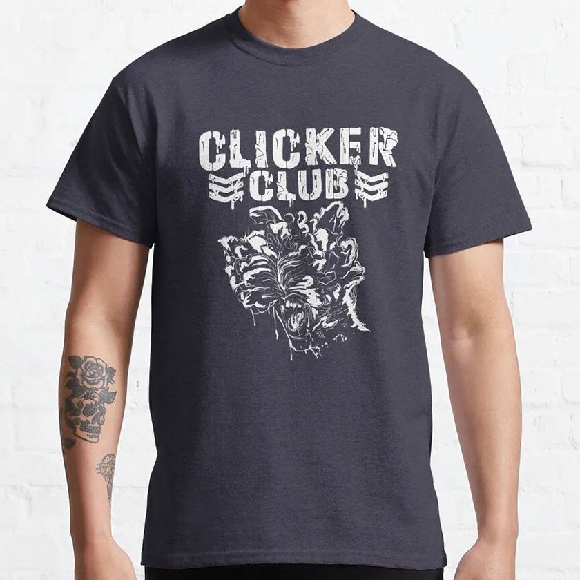 Funny Clicker Club The last of us vintage game graphic t shirts for men 100% cotton plus size clothes tops