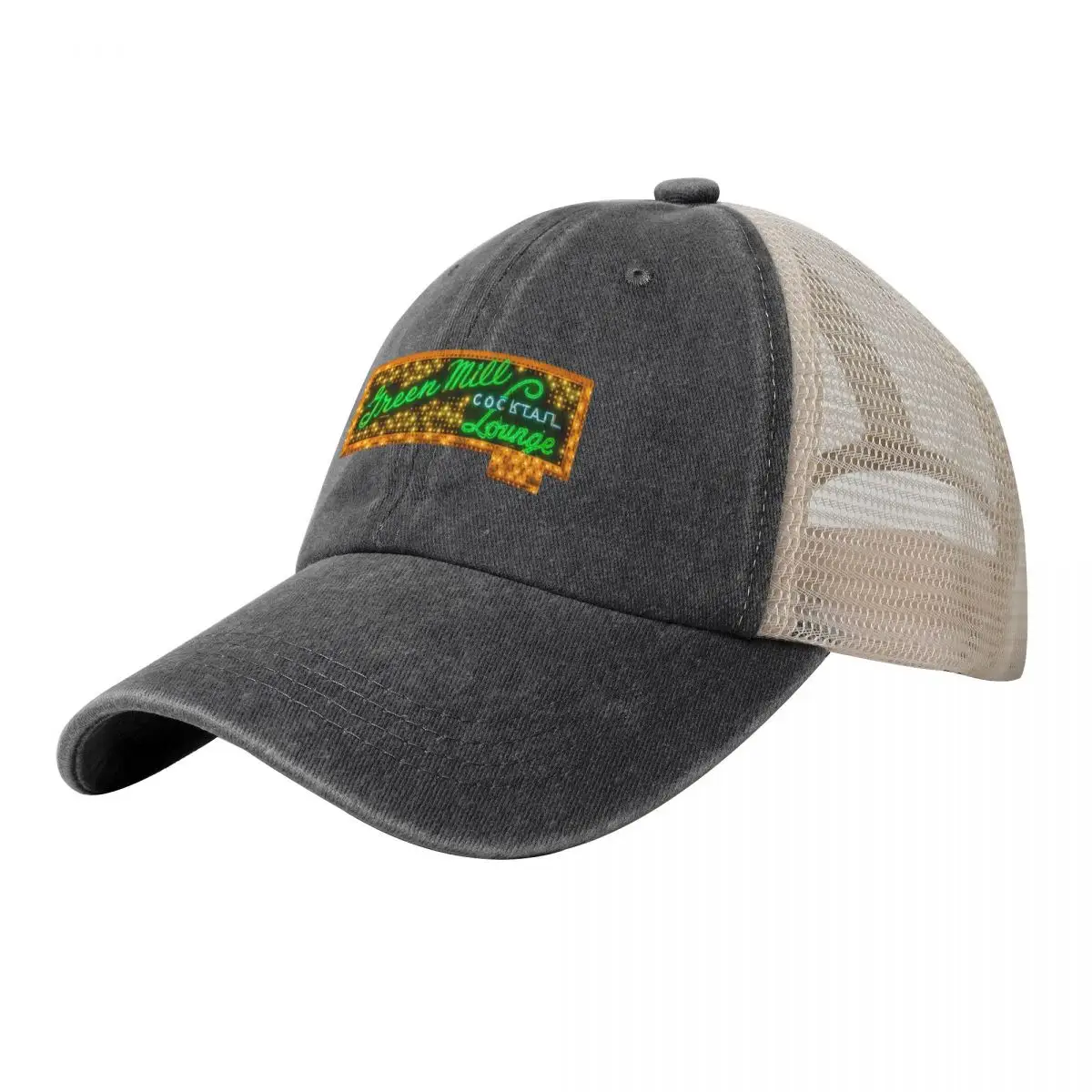 

Green Mill Lit Up Cowboy Mesh Baseball Cap Christmas Hat Luxury Brand Hats For Women Men's