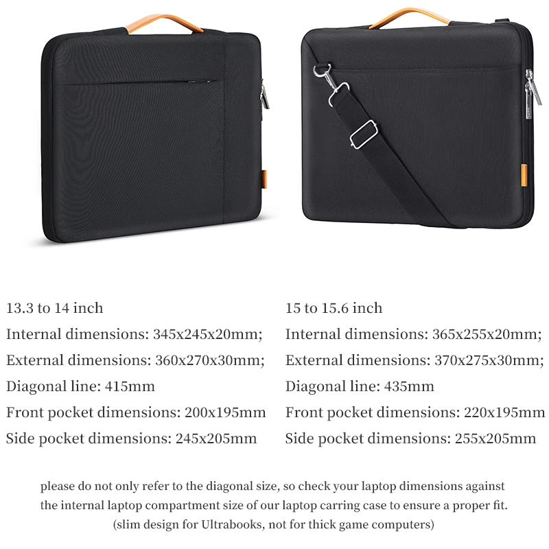 حقيبة حمل للكمبيوتر المحمول مقاس 13 14 15.6 بوصة لأجهزة Macbook Air 13.3 Pro M4 14.2 Huawei Xiaomi Dell Lenovo Acer Asus HP