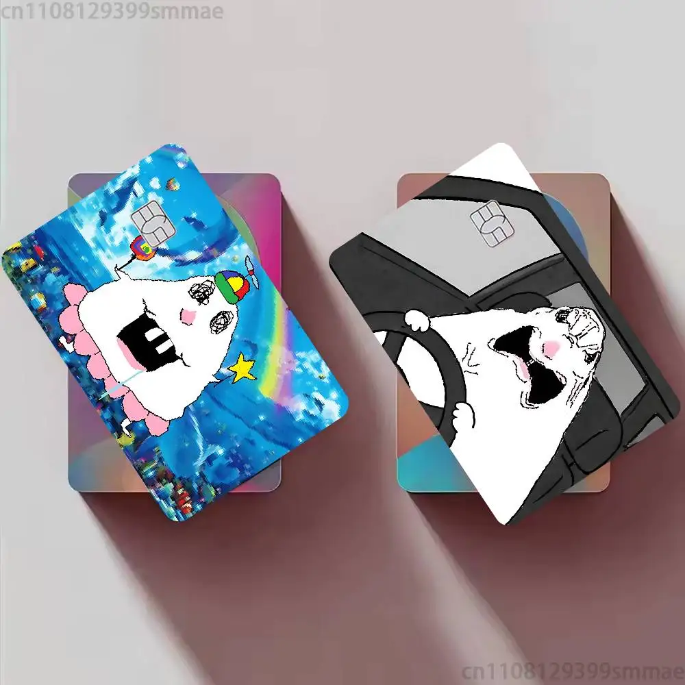 Hamster Meme Sun Shines Sticker Film Tape Skin for Credit Card Debit Card Cartoon Waterproof Stickers Small Chip