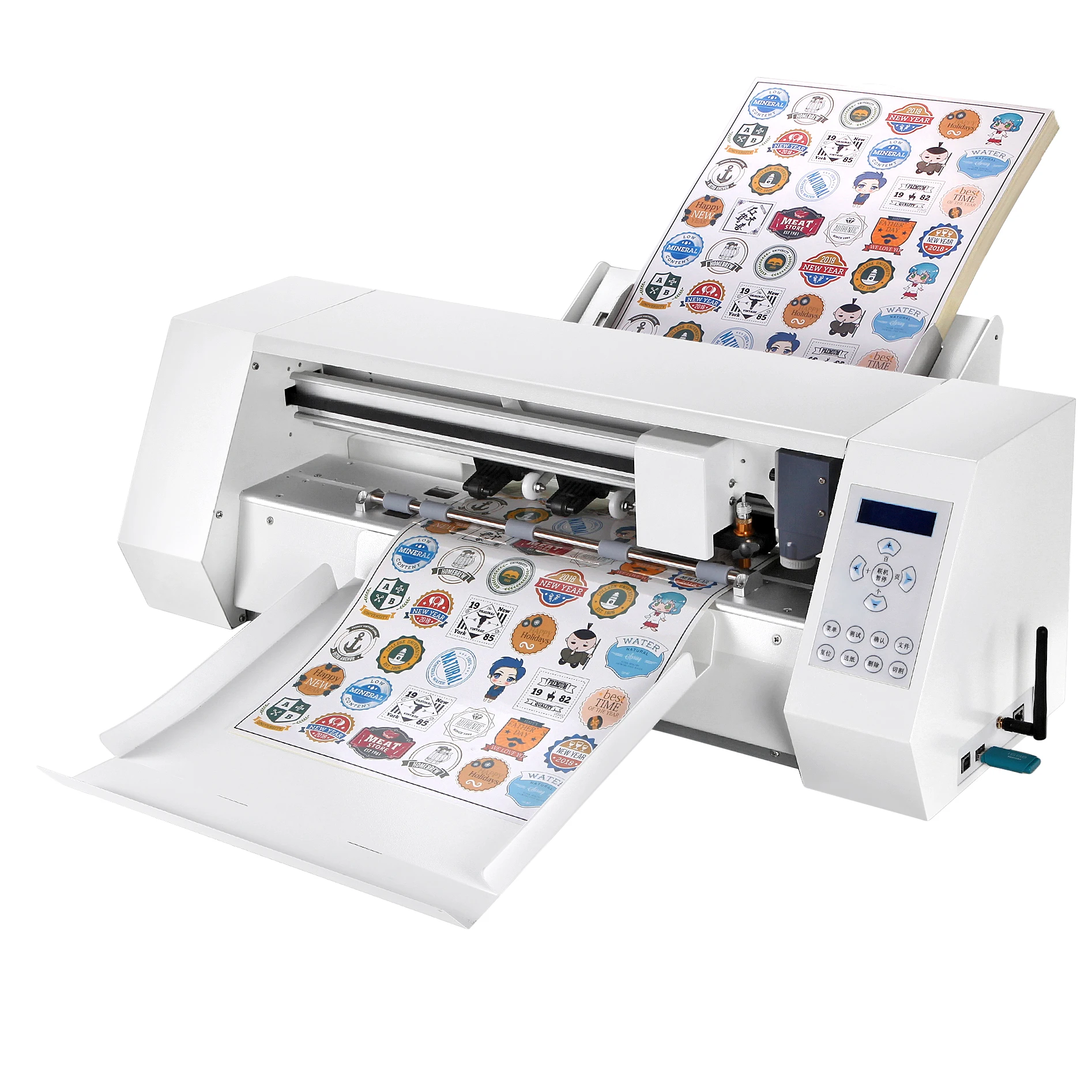 A3 Sheet Size Auto feed Paper Cutter Digital Vinyl Sticker Label Graphic Plotter Die Cut Printer Machine