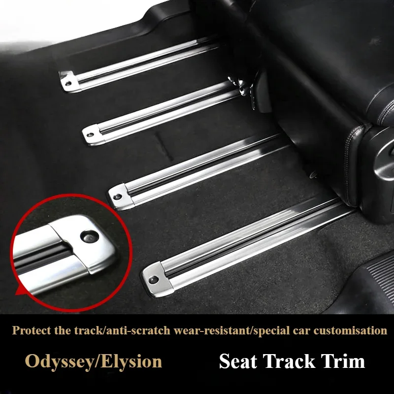 

Для 2015-2019 Elysion Одиссей 16 шт./22 шт. Черный алюминиевый сплав накладка рельса сиденья автомобиля скользящая защитная накладка