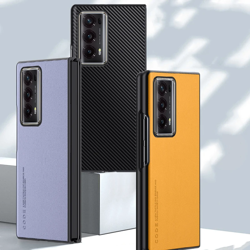 Luxury Leather Case For Honor Magic V3 V Back Cover Matte Silicone Protection Phone Case For Honor Magic V2 RSR Porsche Design