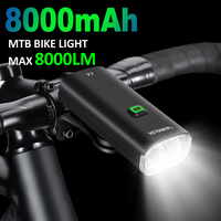 NEWBOLER Bike Light Front 8000mAh Bicycle Light 6000Lumen Waterproof USB Charging MTB Road Cycling Lamp Bicycle Accessories
