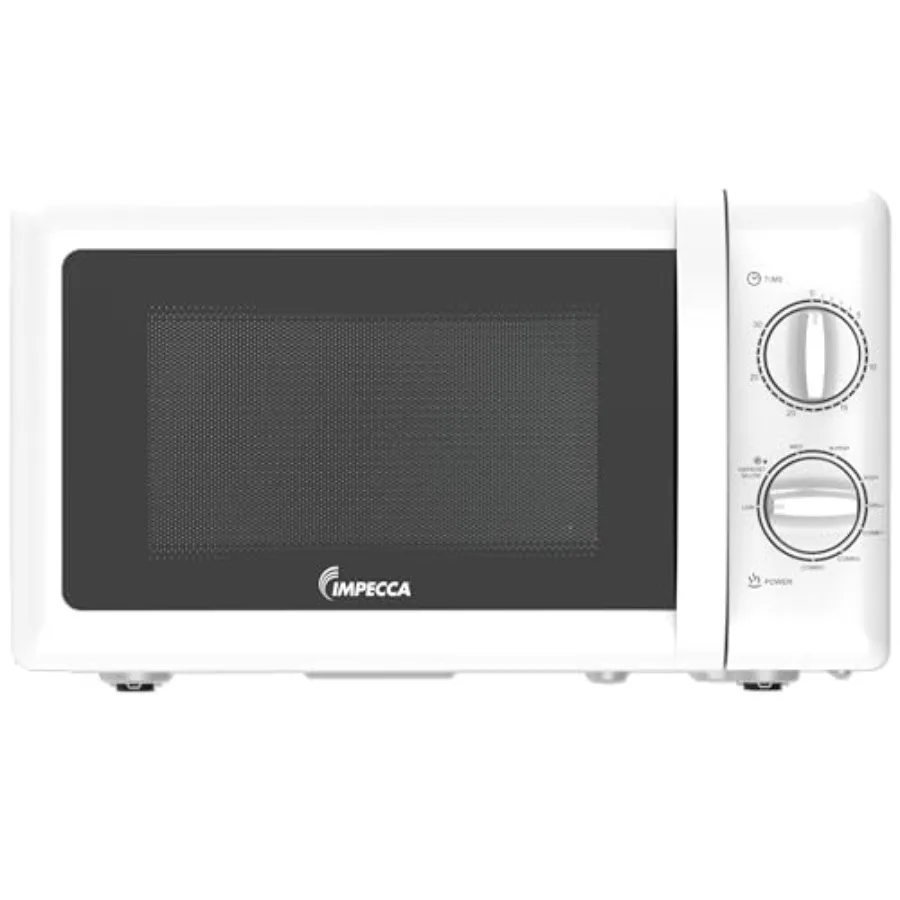 

Countertop Microwave Oven Retro Mechanical Dials 5 Modes Timer Defrost 0.7 Cu 700W 9.65 Turntable Easy Clean