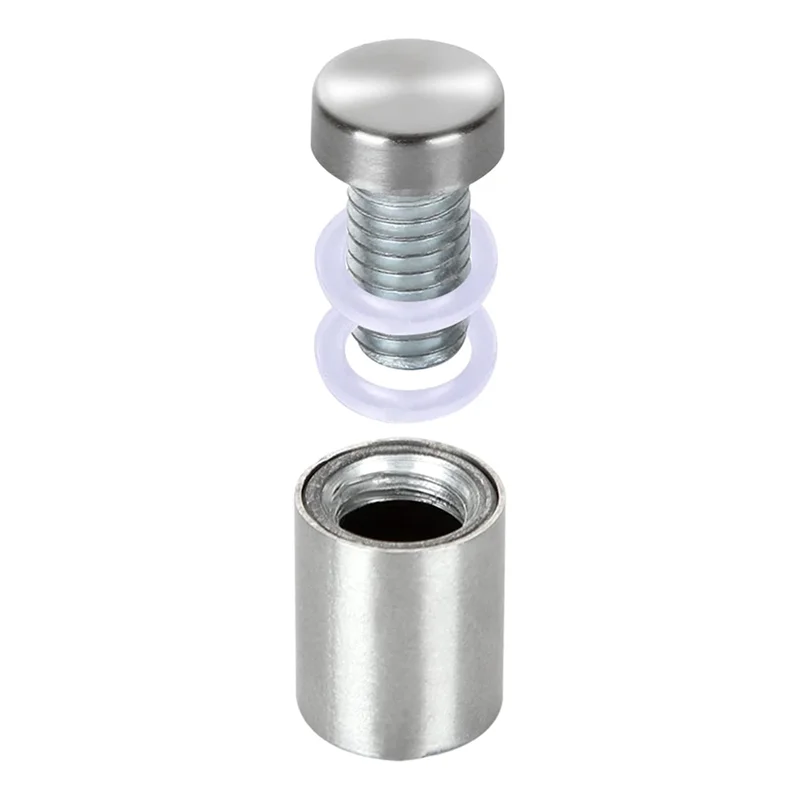 

A53Q-50 Pack Sign Standoff Screws, Stainless Steel Standoff Screws Kit, Mounting Glass Hardware (1/2X 3/4 Inch)
