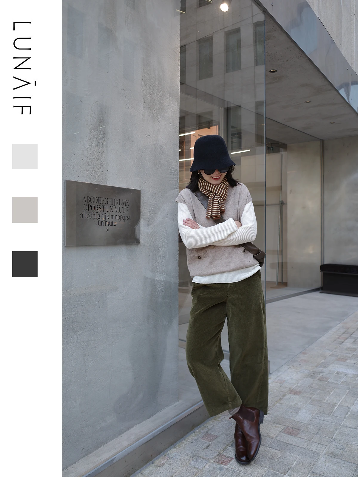 

Повседневный шерстяной вязаный жилет LUNAIF с V-образным вырезом, свободного кроя, универсальный, в британском стиле, с цветным узором в горошек, для женщин, на каждый день