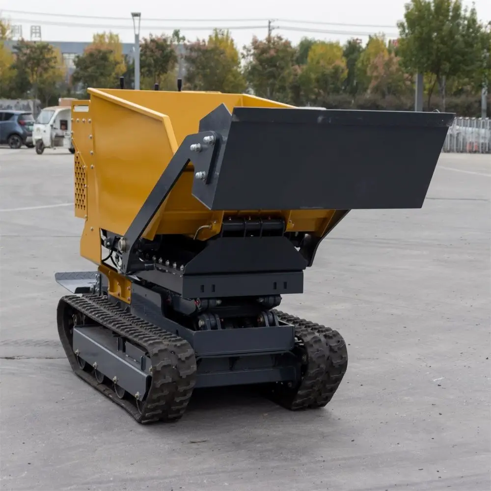 Mini Crawler Dumper for Construction 550KG Tracked Mini Transporter Dump Truck Multifunctional Heavy Off Road Material