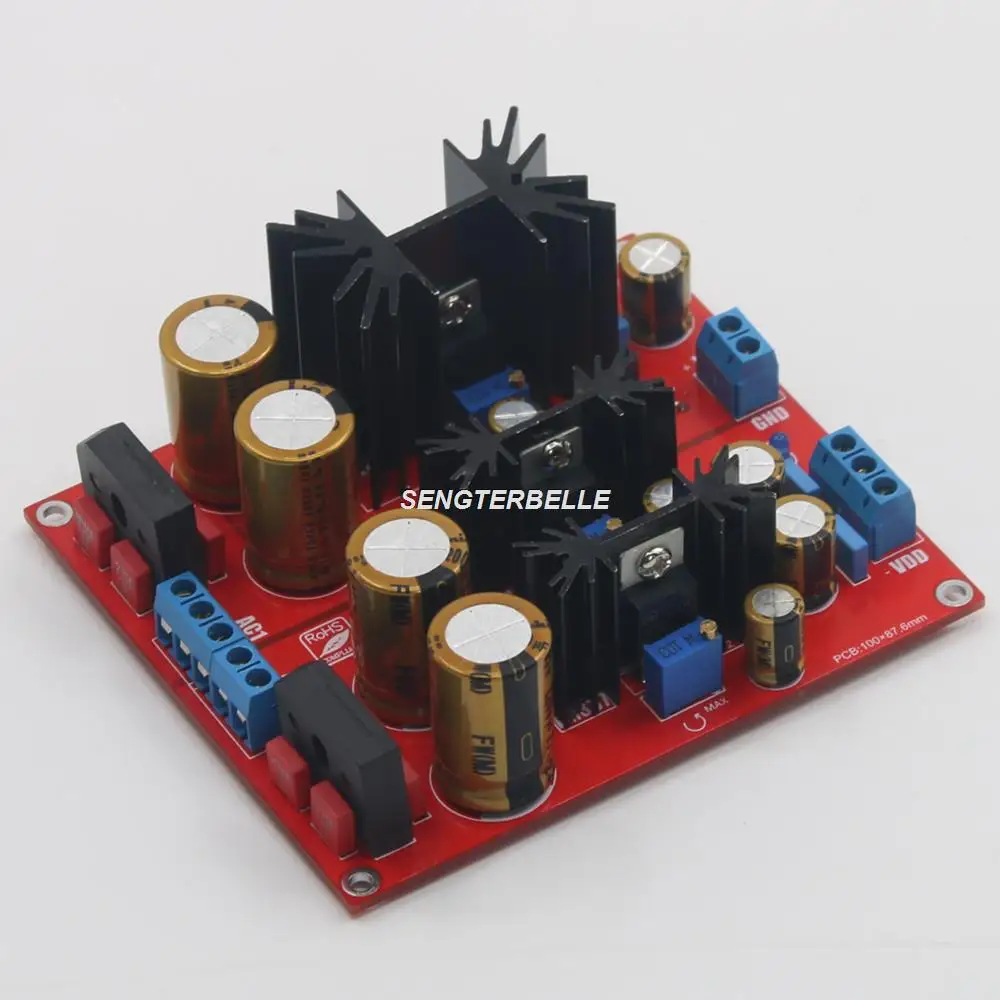 Собранный регулятор напряжения LM317 LM337 с двойным + одновыходом, плата питания