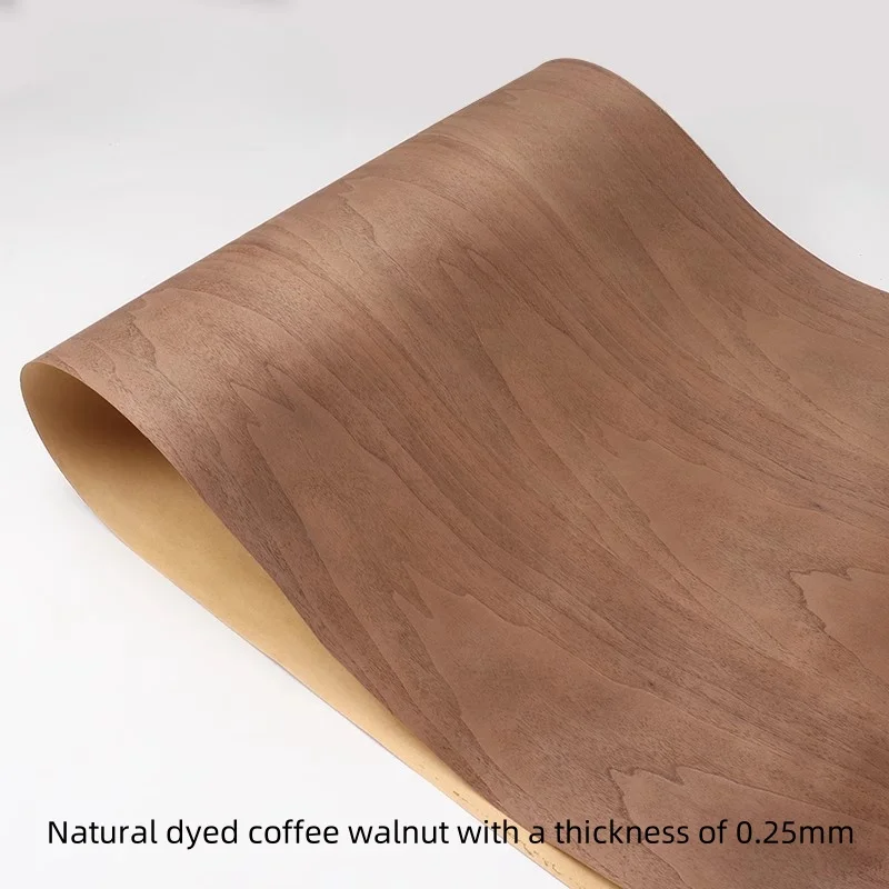 Natural Black Walnut Veneer Furniture Desktop Decoration Veneer Veneers For Wooden Doors 58x250cm T0.2mm