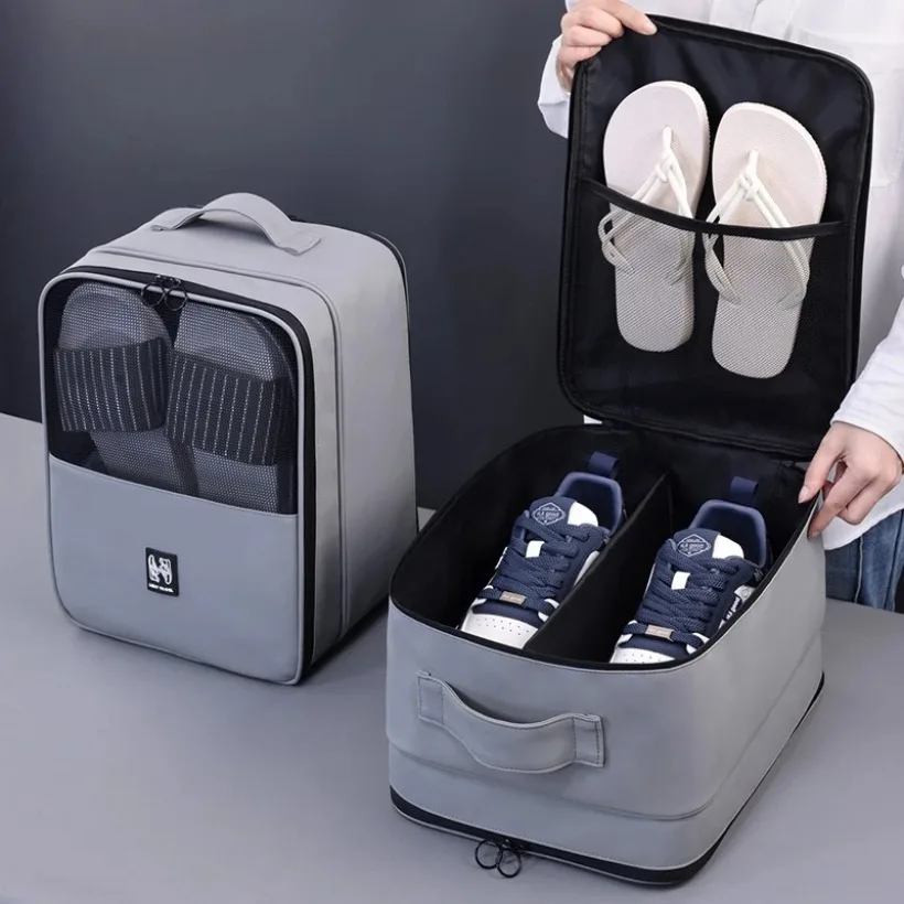 Travel Shoe Storage Bag Hanging Organizer for Home Living Room Multi-Compartment Odor-Proof Pouch for Shoes Slippers