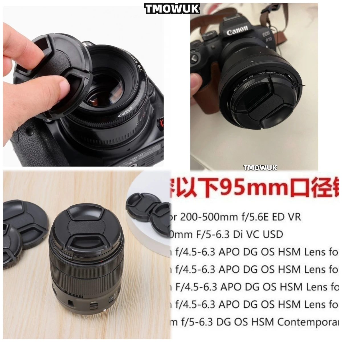 

For Panasonic S5W S1M2 G2 G3 GH3 GF3 GF6 ZS60 DMC-FZ40 DMC-FZ45 Camera Lens Cap Protective Cover Center Pinch Snap-on 49mm 52 55