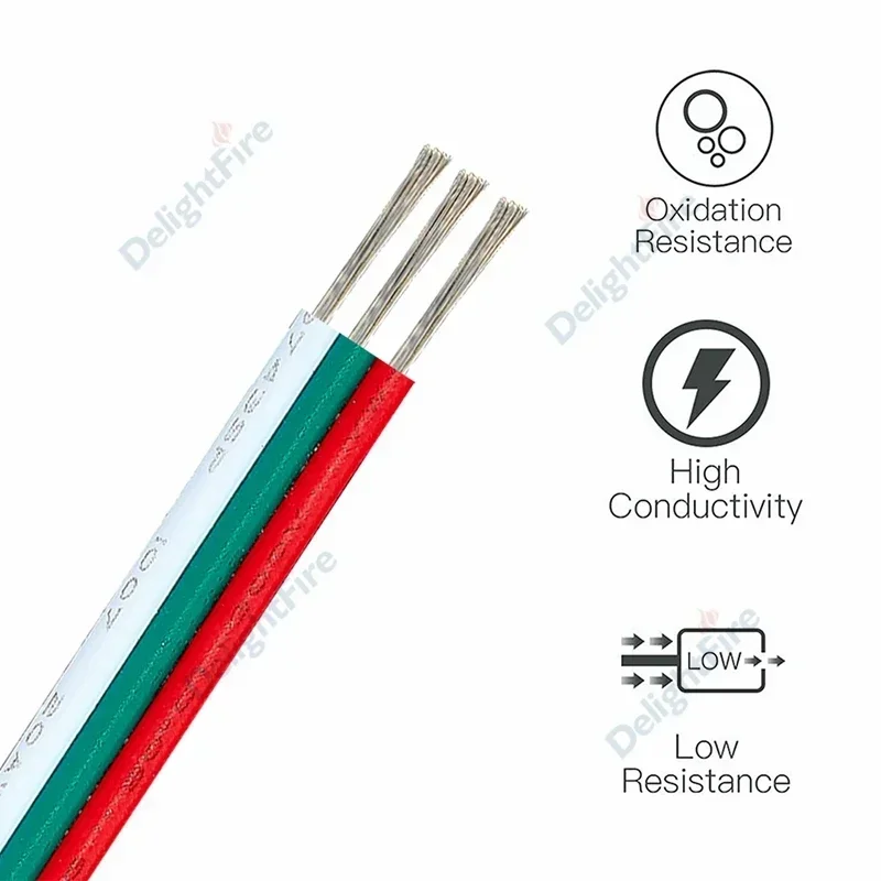 Cavo LED a 3 pin 2 4 5 6 Core 22AWG Cavo di prolunga Connettore JST Cavi elettrici Cavo per striscia LED WS2812B RGB RGBW automobilistica