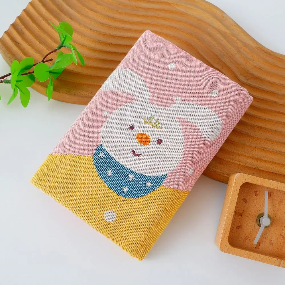 34*74cm Large Hand Towel Decorative Quick Dry Pure Cotton Dish Cloth Cartoon 4 Layer Cotton Gauze Tea Towel for Home Restaurant