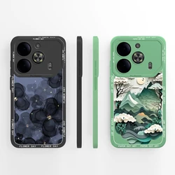 Cases For Tecno Pova 6 Pro 5G Pretty Oil Painting Flowers Silicone Soft TPU Phone Cover For TecnoPova6 6Pro Fundas Bumper Shell