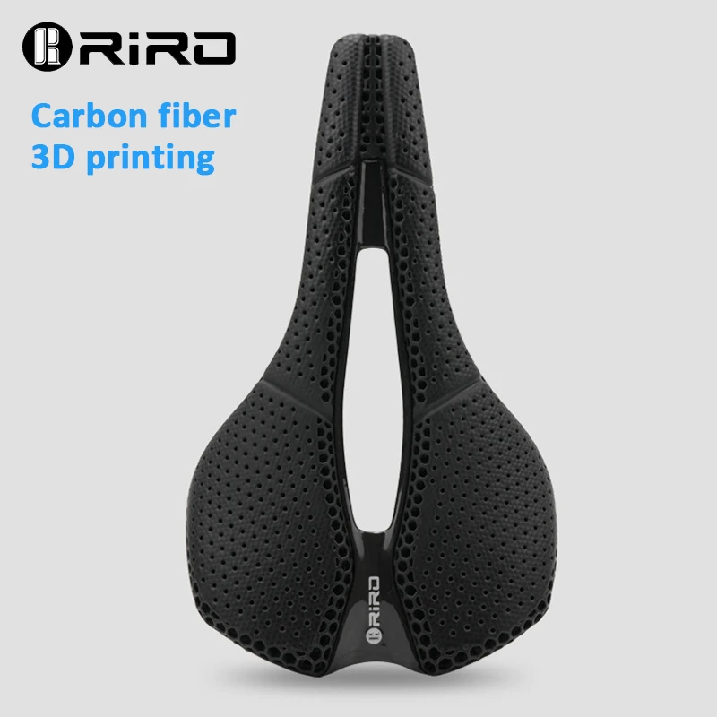 

RIRO 3D Printed Bicycle Saddle Carbon Fiber Bike Seat Cushion Ultralight Road Mountain Bike Saddle Comfortable Carbon MTB Seat
