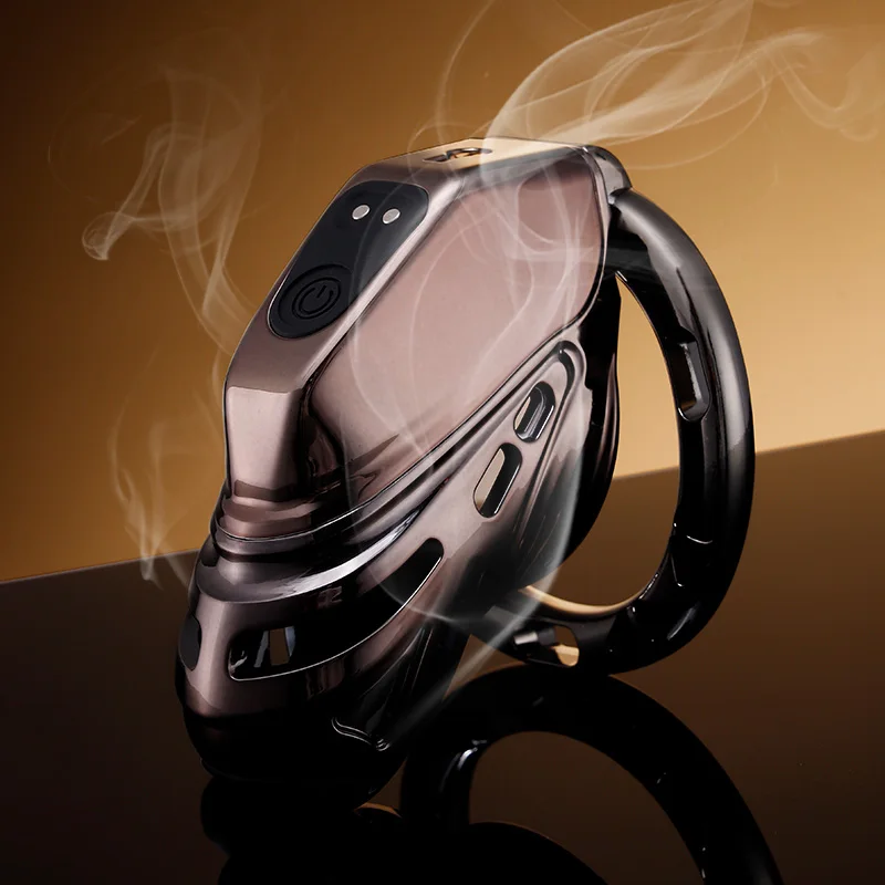 LOCKINK Remote Control Electric Shock Male Chastity Cage E-stim Intensities Cock Cage with 4 Active Rings Adult Sex Toys for Men view 4