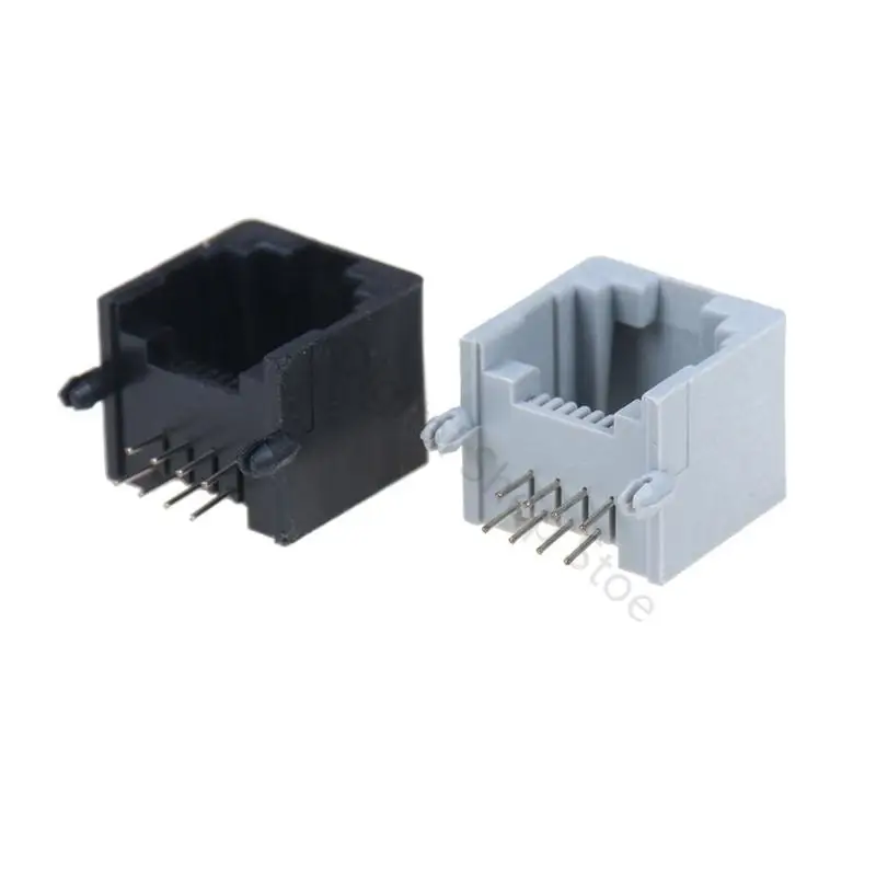 96BA 10Pcs RJ11 RJ45 Modular Connectors 8P8C Female Outlet For Home Networking