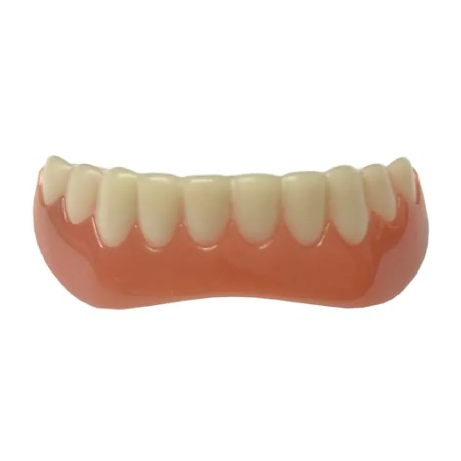 Instant Smile Flexible Lower Veneer Removable Cosmetic Teeth Cover Comfortable Lower Teeth Veneer for Men and Women. Natural-Lo