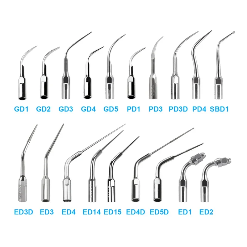 Denspay 1 peça pontas de escamação dental endo perio g p e apto para satelec pica-pau dte raspador ultrassônico periodôntica endodontia