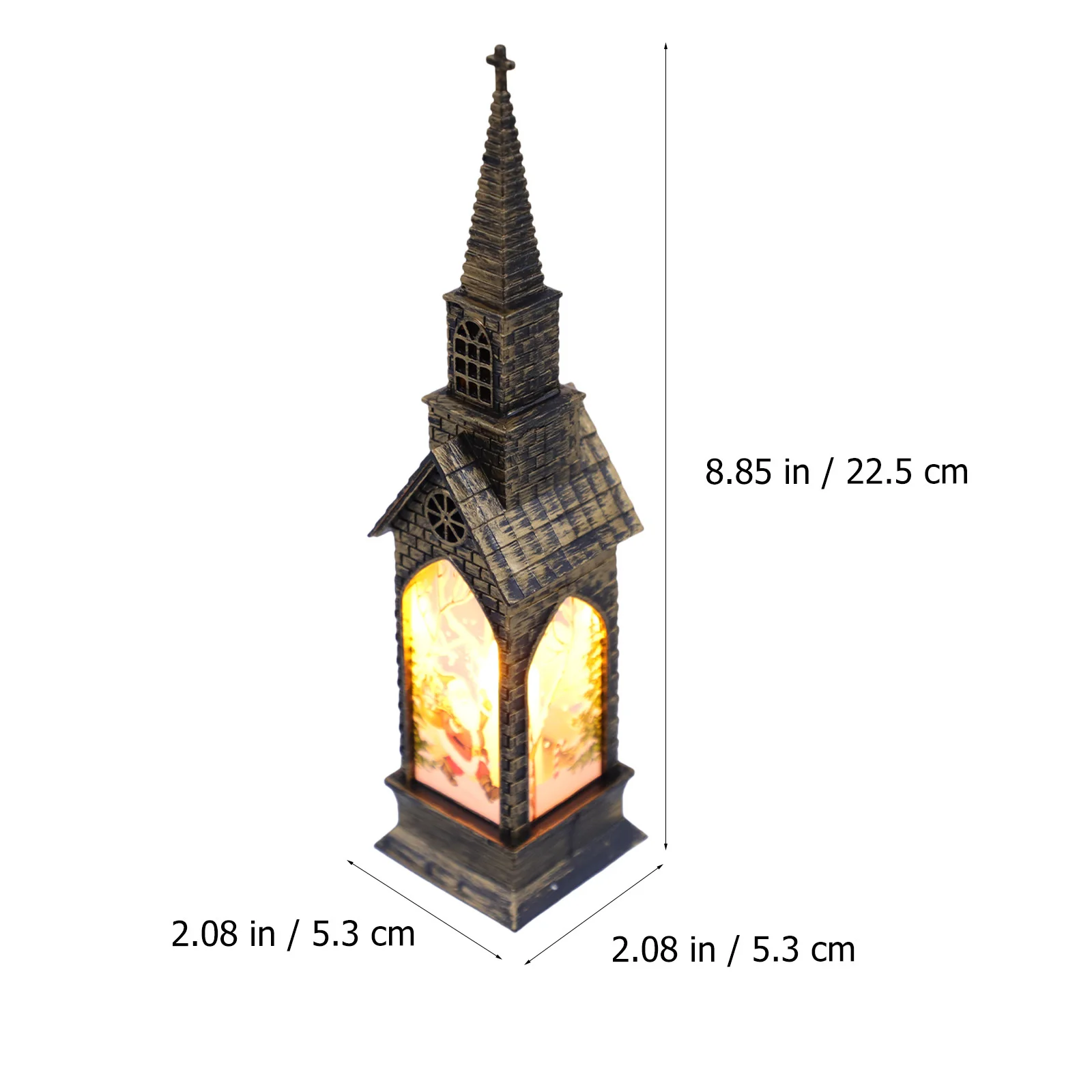 

1pc Led Night Light Castle Adornment Small House Decor Christmas Luminous Ornament Tabletop Home Decoration Gift Festival Lamp