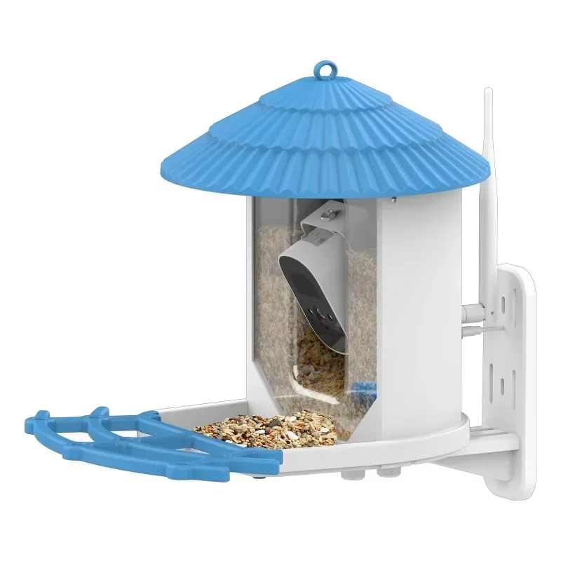Bird Feeder with Camera 1296P HD AI Identify Smart Bird Feeder Solar Powered Outdoor Gift for Bird Lovers