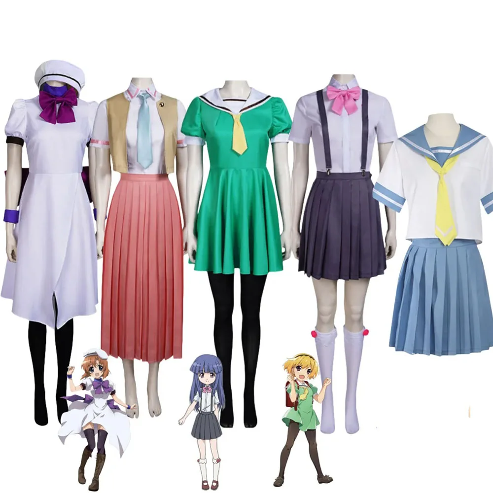 أزياء تنكرية أنيمي هيغوراشي عندما يبكون ريوغو رينا سونوزاكي ميون فورود ريكا هوجو ساتوكو فستان موحد بدلة كاواي للسيدات