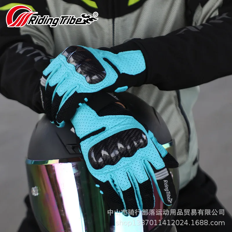 

MCS-67 Genuine Leather Summer Motorcycle Gloves with Carbon Fiber Knuckle Guard & 3D Breathable Mesh Touchscreen Design
