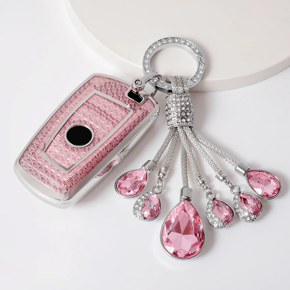 

Pink TPU Car Remote Key Case Cover Fob for BMW F20 F30 G20 F31 F34 F10 G30 F11 X3 F25 X4 I3 M3 M4 1 3 5 Series Shell Accessories