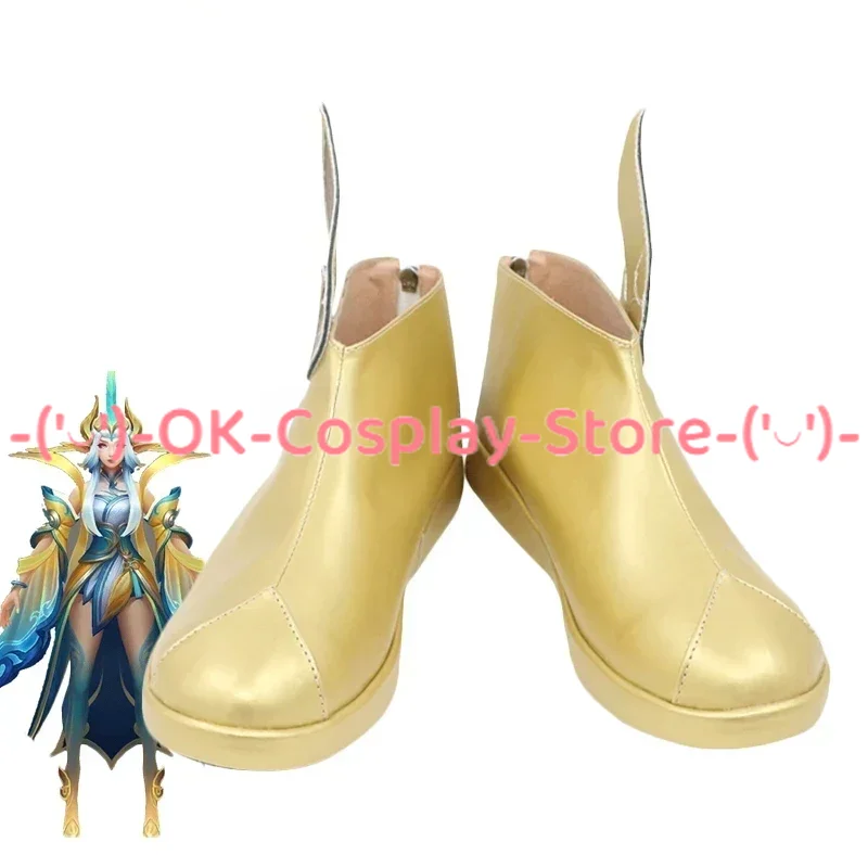 

LOL Soraka Cosplay Shoes PU Leather Shoes Halloween Carnival Boots Props Custom Made